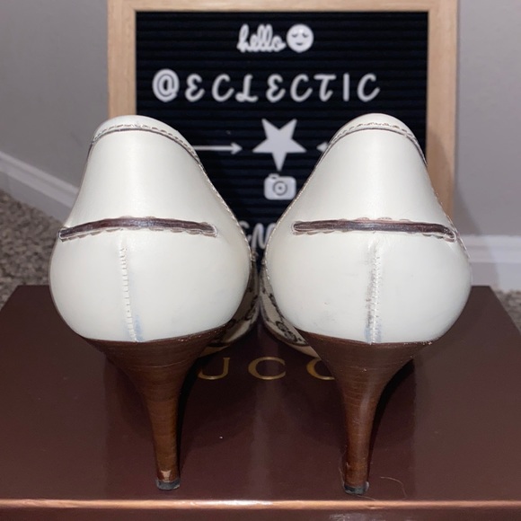 Gucci Monogram Canvas Lifford Tassel Loafer Heels